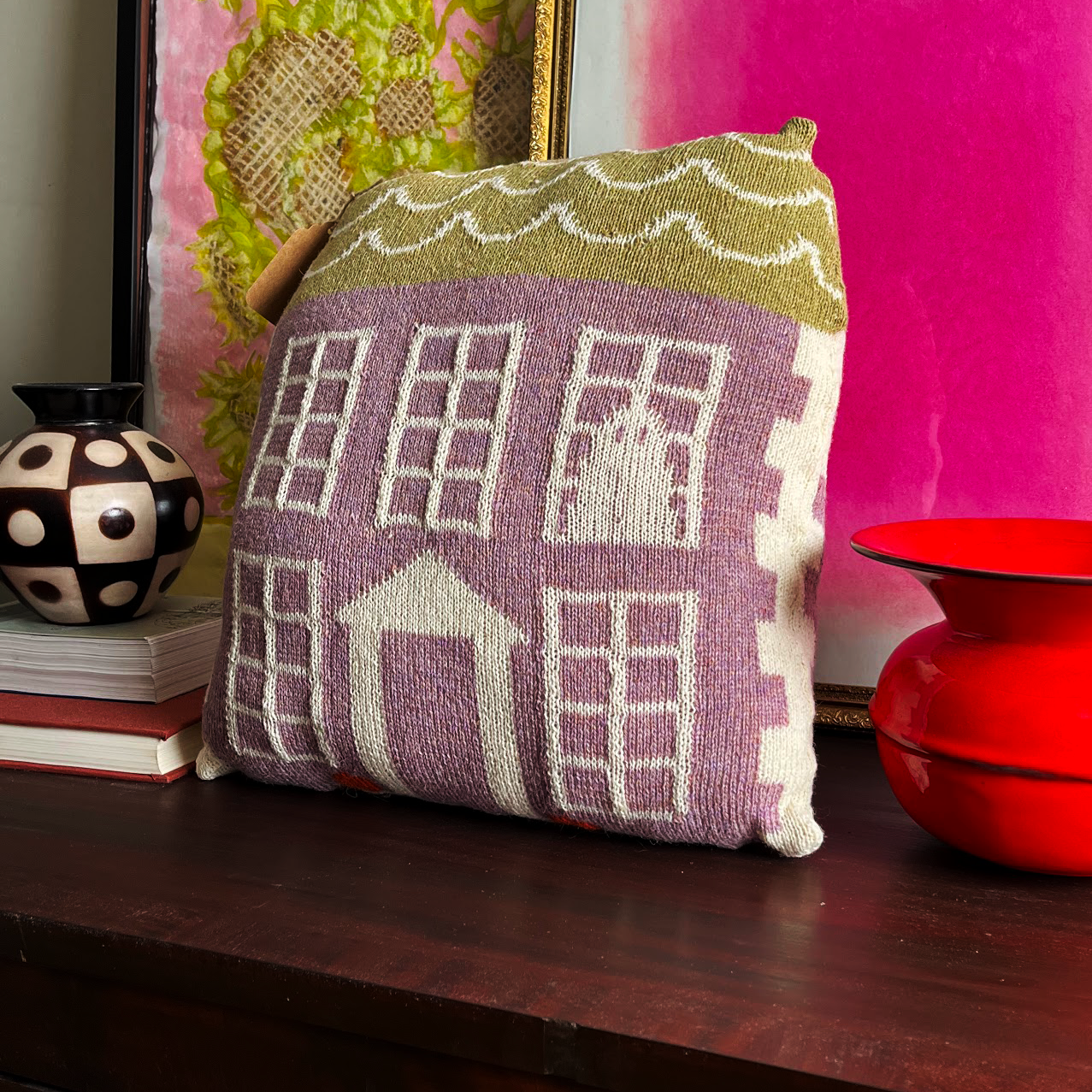 Haunted House Throw Pillow