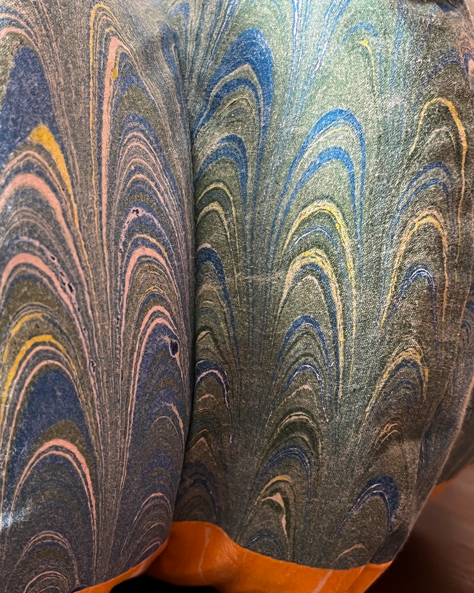 Marbled Pumpkin Pillow