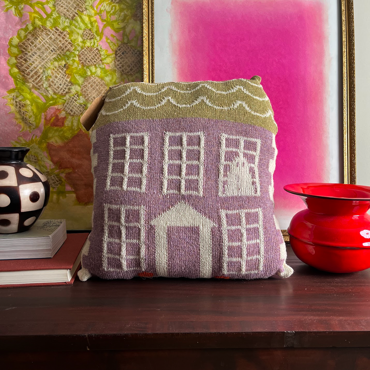 Haunted House Throw Pillow