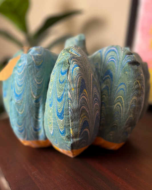 Marbled Pumpkin Pillow